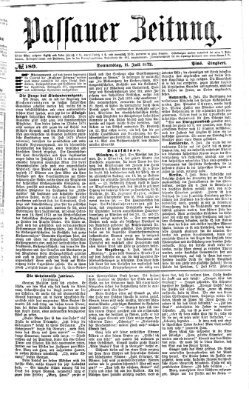 Passauer Zeitung Donnerstag 11. Juli 1872