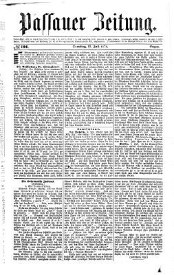 Passauer Zeitung Samstag 13. Juli 1872