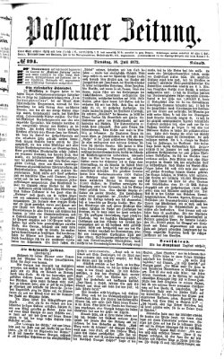 Passauer Zeitung Dienstag 16. Juli 1872