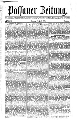 Passauer Zeitung Montag 29. Juli 1872