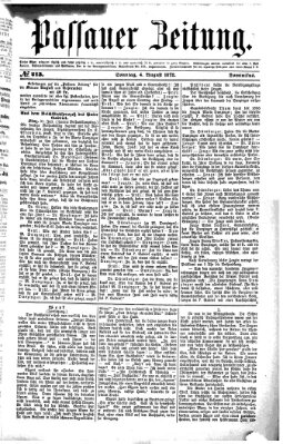 Passauer Zeitung Sonntag 4. August 1872