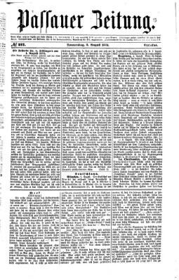 Passauer Zeitung Donnerstag 8. August 1872