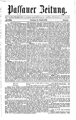Passauer Zeitung Dienstag 20. August 1872
