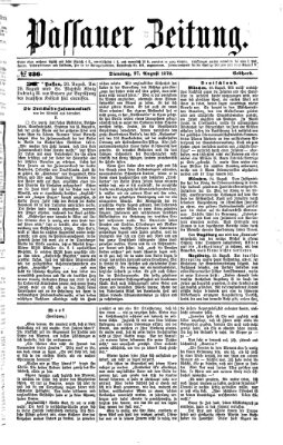 Passauer Zeitung Dienstag 27. August 1872