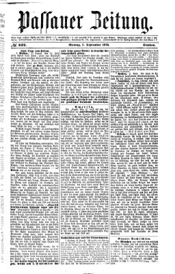 Passauer Zeitung Montag 2. September 1872