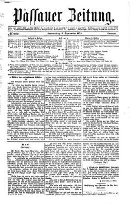 Passauer Zeitung Donnerstag 5. September 1872