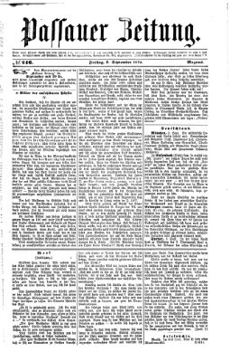 Passauer Zeitung Freitag 6. September 1872