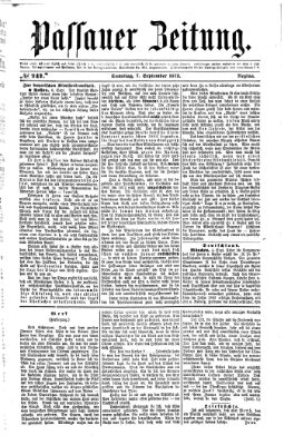 Passauer Zeitung Samstag 7. September 1872