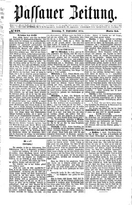 Passauer Zeitung Sonntag 8. September 1872