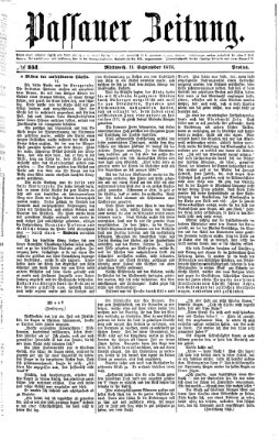 Passauer Zeitung Mittwoch 11. September 1872