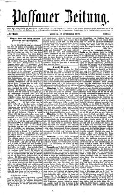 Passauer Zeitung Freitag 13. September 1872