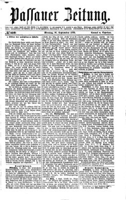 Passauer Zeitung Montag 16. September 1872