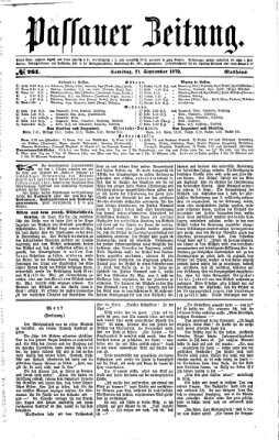 Passauer Zeitung Samstag 21. September 1872