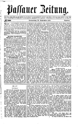 Passauer Zeitung Donnerstag 26. September 1872