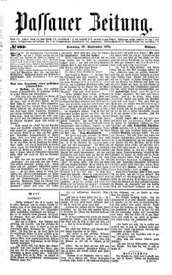 Passauer Zeitung Sonntag 29. September 1872