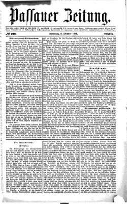 Passauer Zeitung Dienstag 8. Oktober 1872