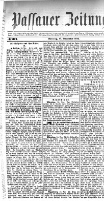 Passauer Zeitung Sonntag 17. November 1872