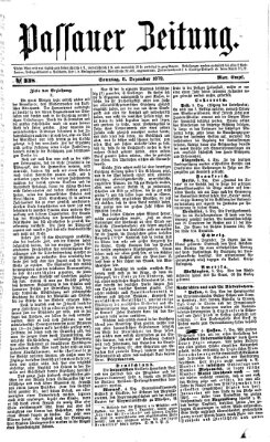 Passauer Zeitung Sonntag 8. Dezember 1872