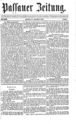 Passauer Zeitung Freitag 13. Dezember 1872