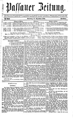 Passauer Zeitung Sonntag 15. Dezember 1872