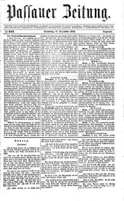 Passauer Zeitung Dienstag 17. Dezember 1872