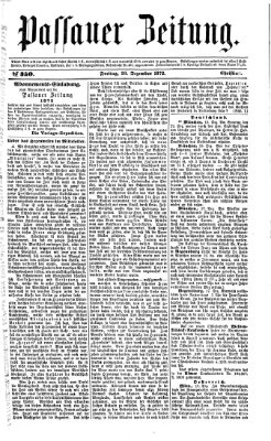 Passauer Zeitung Freitag 20. Dezember 1872