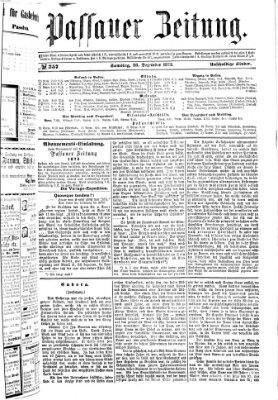 Passauer Zeitung Samstag 28. Dezember 1872