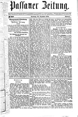 Passauer Zeitung Sonntag 29. Dezember 1872