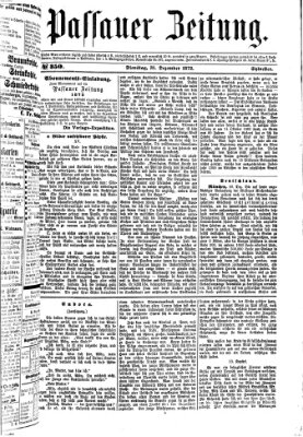 Passauer Zeitung Dienstag 31. Dezember 1872