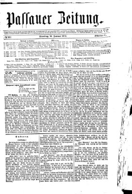 Passauer Zeitung Dienstag 14. Januar 1873