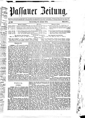 Passauer Zeitung Donnerstag 16. Januar 1873