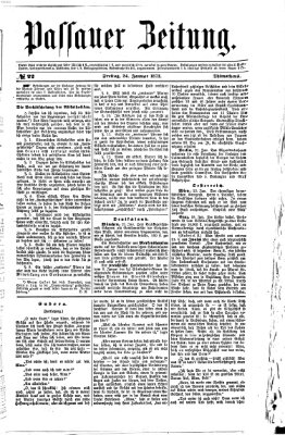 Passauer Zeitung Freitag 24. Januar 1873