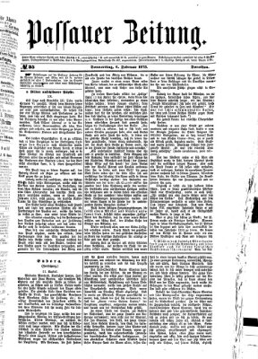 Passauer Zeitung Donnerstag 6. Februar 1873