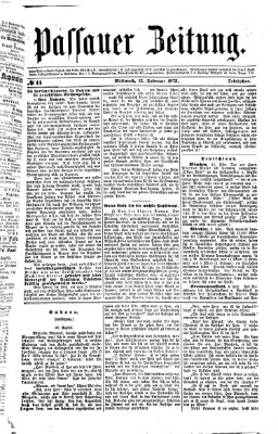 Passauer Zeitung Mittwoch 12. Februar 1873