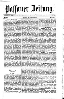 Passauer Zeitung Freitag 14. Februar 1873