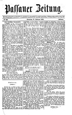 Passauer Zeitung Sonntag 16. Februar 1873