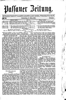 Passauer Zeitung Donnerstag 13. März 1873