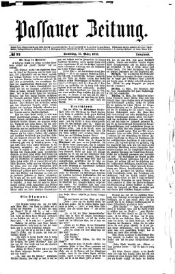 Passauer Zeitung Samstag 15. März 1873