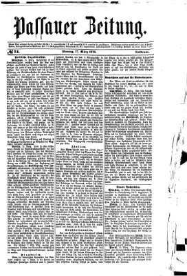 Passauer Zeitung Montag 17. März 1873