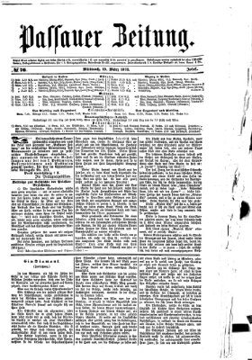 Passauer Zeitung Mittwoch 19. März 1873