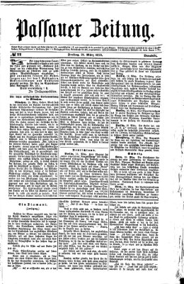 Passauer Zeitung Freitag 21. März 1873