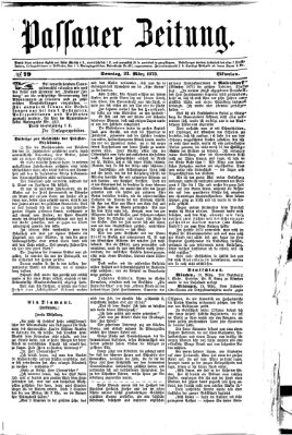 Passauer Zeitung Sonntag 23. März 1873