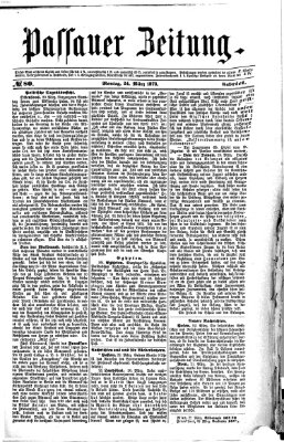 Passauer Zeitung Montag 24. März 1873