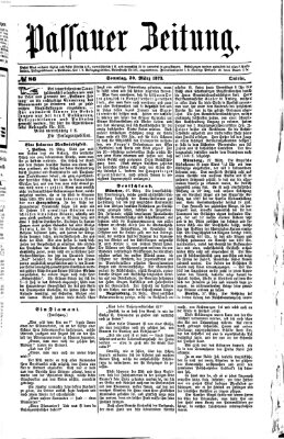 Passauer Zeitung Sonntag 30. März 1873