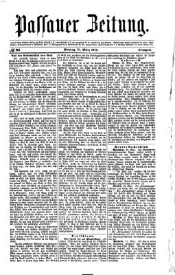 Passauer Zeitung Montag 31. März 1873