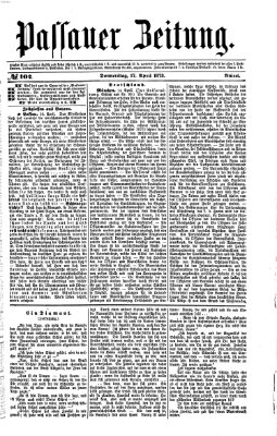 Passauer Zeitung Donnerstag 17. April 1873