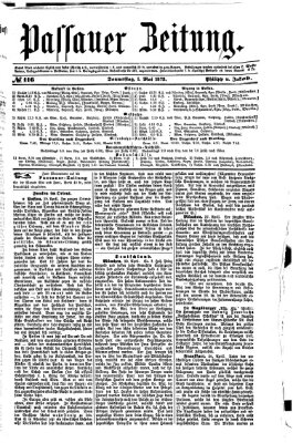 Passauer Zeitung Donnerstag 1. Mai 1873