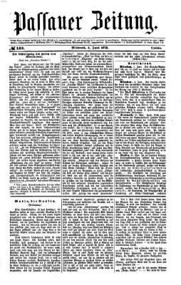 Passauer Zeitung Mittwoch 4. Juni 1873