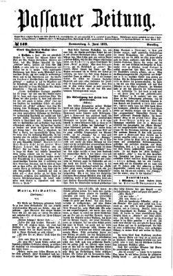 Passauer Zeitung Donnerstag 5. Juni 1873