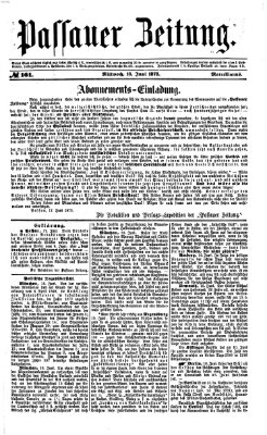 Passauer Zeitung Mittwoch 18. Juni 1873